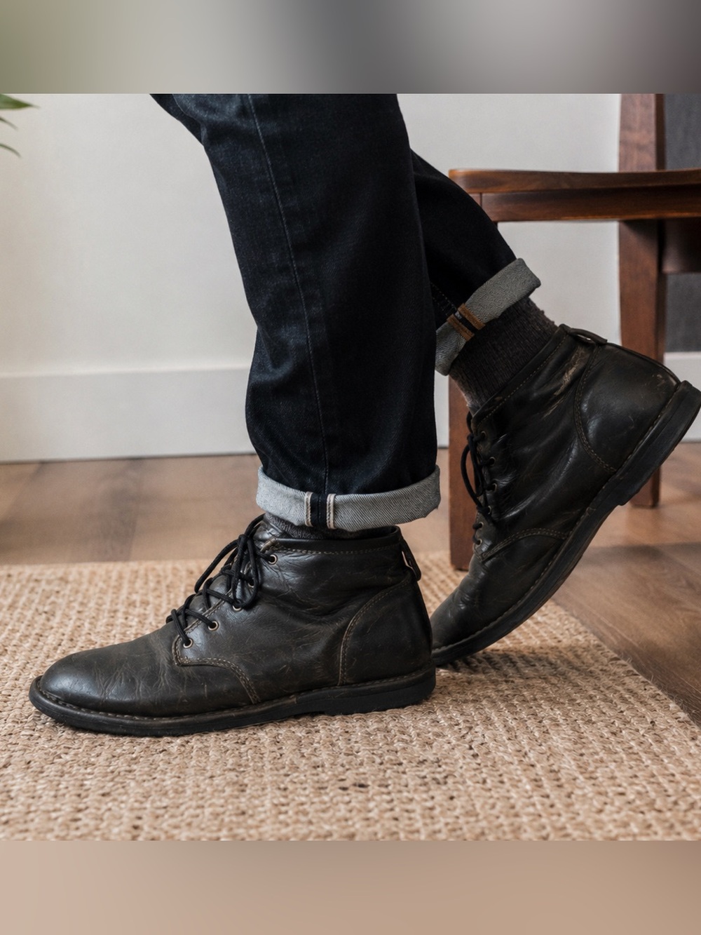 Danner Falcon Boots Men’s 11 EE Black Leather Vibram USA Made Chukka Boots